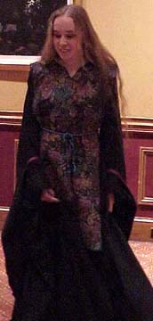 lovely young lady in purple