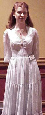 Lady in a white dress